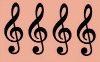 4 awesome Treble Clefs